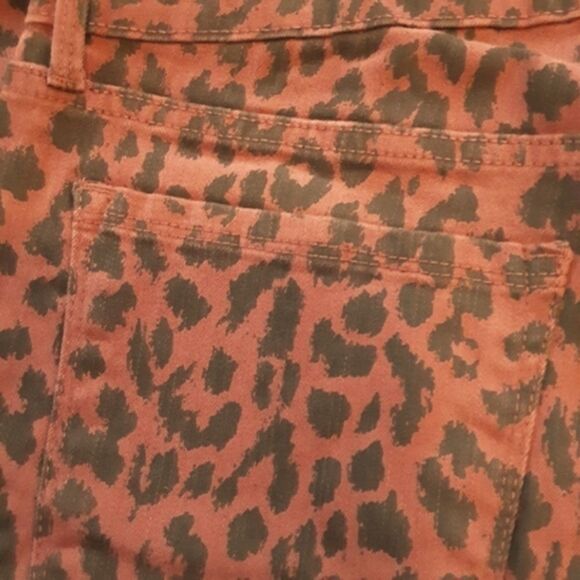 SANCTUARY Skinny Jeans Social Standard Midrise Burgundy Leopard size 10 - Picture 4 of 7